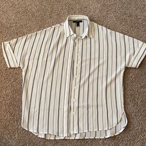 Striped Short Sleeve Button Down